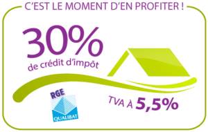 Logo certification RGE, CITE et TVA réduite