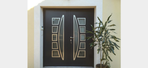 Porte d'entrée ALU contemporain double