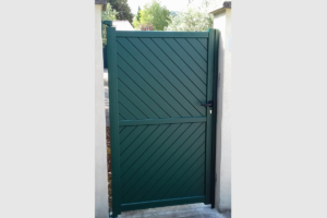 Portillon en aluminium vert