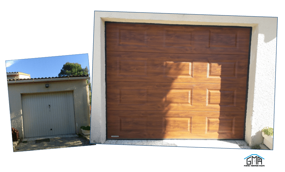 Porte de garage sectionnelle motorisée WINSOL