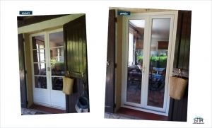 Porte fenêtre en PVC blanc GMA Fenêtres Alès
