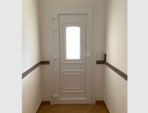 Porte d’entrée PVC blanc