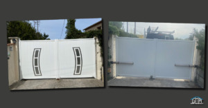 Portail battant en aluminium par GMA Fenêtres à Alès