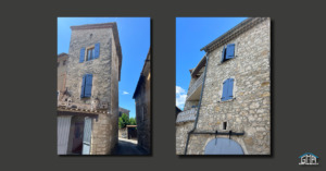 Volets battants en aluminium bleu par GMA Fenêtres Alès