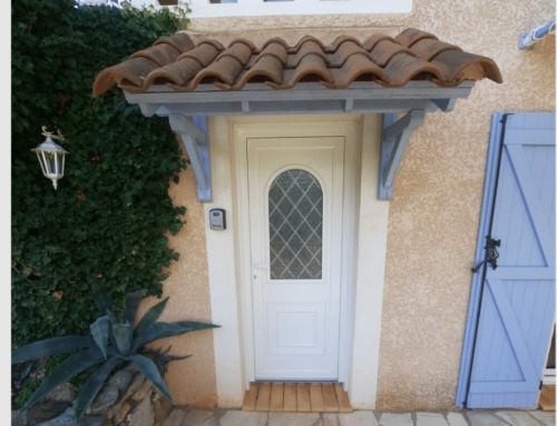 Porte d’entrée PVC blanc