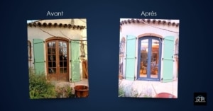 Rénovation porte-fenêtre cintrée en aluminium à La Calmette par GMA Fenêtres à Alès