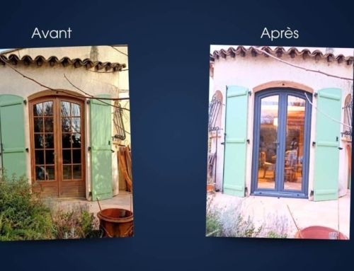 Porte-fenêtre cintrée en aluminium